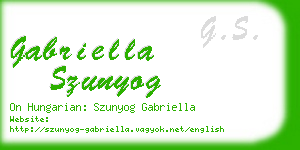 gabriella szunyog business card